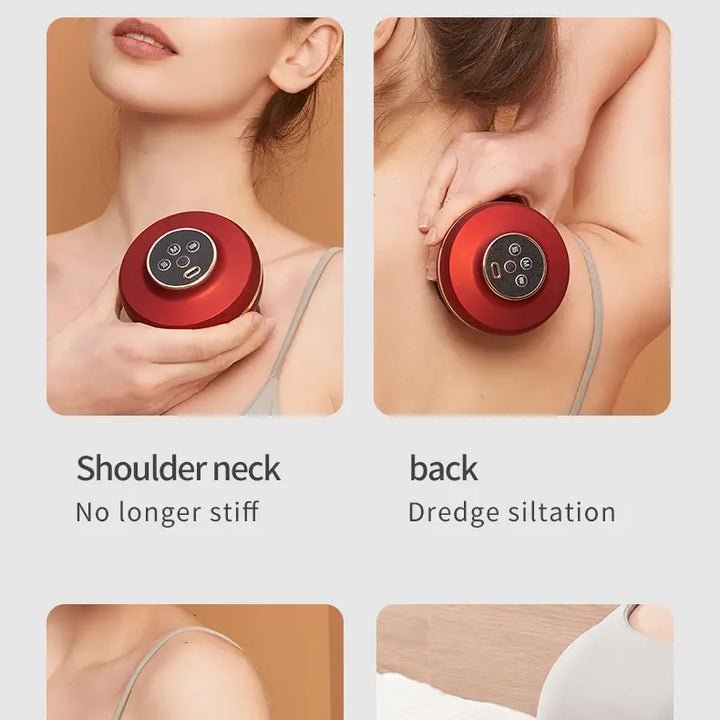Portable Electric Cupping Massager with Red Light (2 Cups)