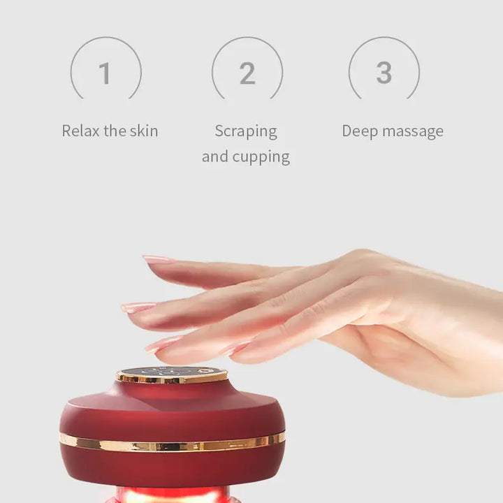 Portable Electric Cupping Massager with Red Light (2 Cups)