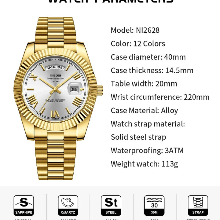 Classic Datejust Style Watch – Premium Look & Timeless Elegance